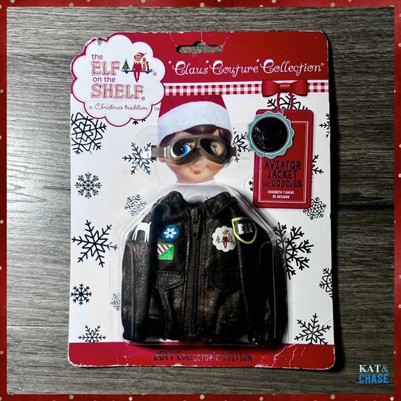 Elf On The Shelf Claus Couture 2014 Collector's Edition Aviator Jacket & Goggles - Picture 4 of 7